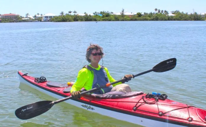 WHO’S THE BEST? - A person riding on the back of a boat in a body of water - Sea kayak