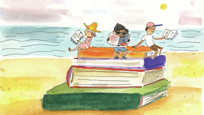 npr-summer-reading-illustration-1 Summer Reads for Every Beach Bookworm - A stack of flyers on a table - Reading
