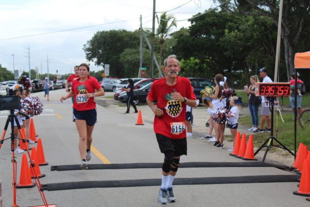 a couple of people that are running in a race
