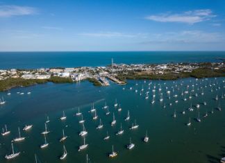 a large body of water filled with lots of boats