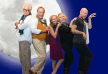 ‘CATS TALK BACK’ AT RED BARN THEATRE GIVES AUDIENCES WHAT THEY WANT a group of people standing in front of a full moon