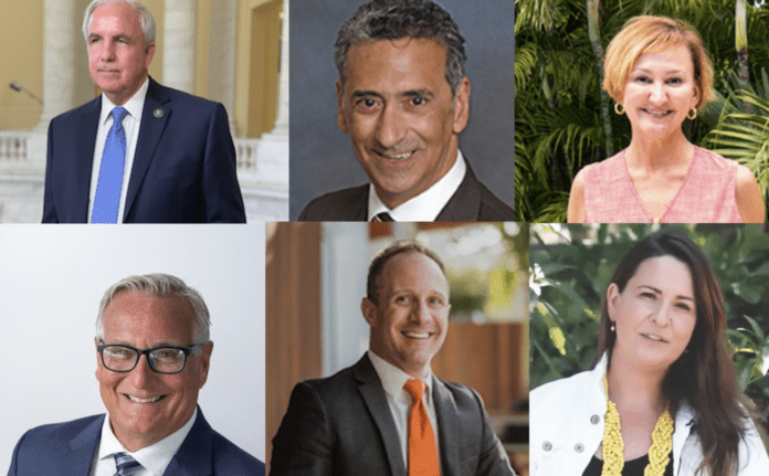 a collage of people in suits and ties