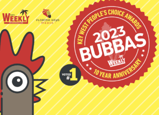 BUBBA AWARDS COME WITH BRAGGING RIGHTS a cartoon character with a red head and a yellow background