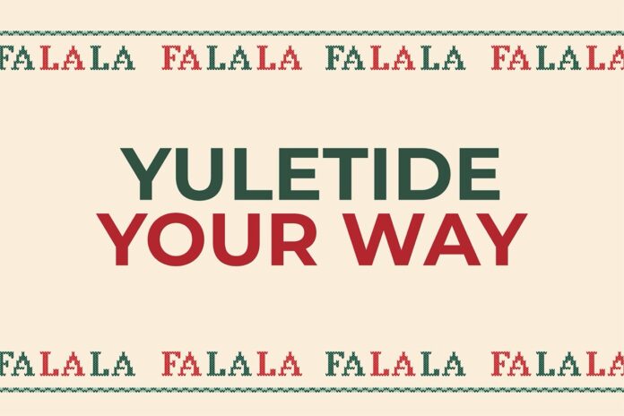 7. Yulitide e-blast image Large a sign that says yuletide your way