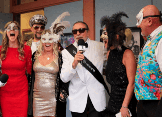 HIP TO THE SCENE: AND THE KEY WEST MUSIC AWARD GOES TO… a group of people standing next to each other