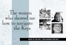 KEYS WOMAN: THE ONES WHO SHOWED ME HOW TO NAVIGATE THE KEYS a book cover with the words the women who showed me how to navigate the keys