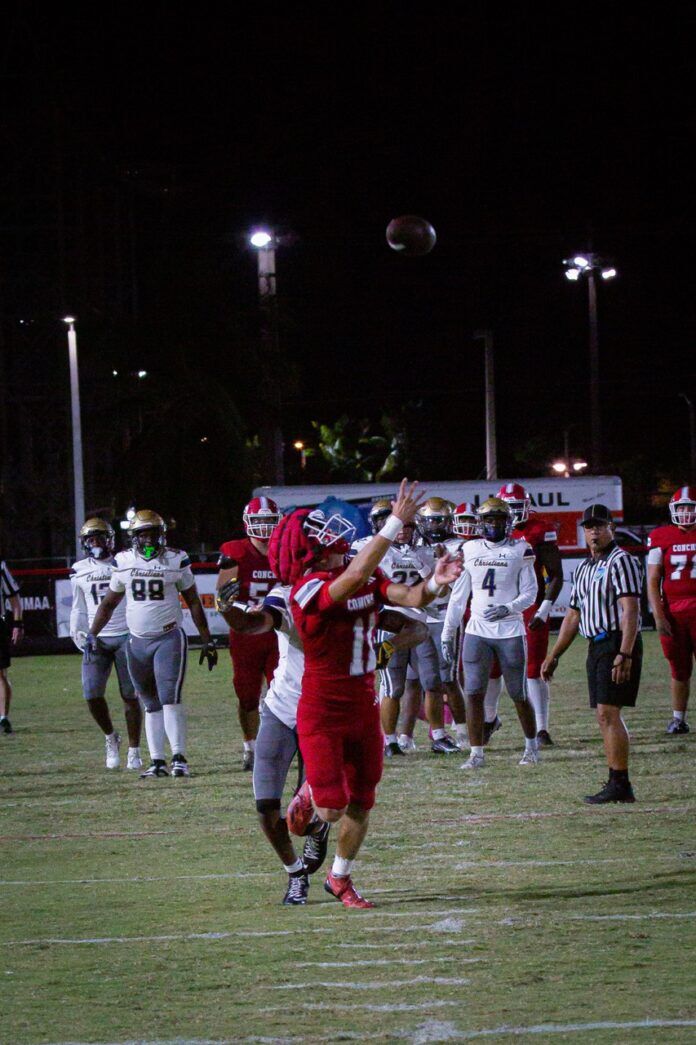a football game is being played on a field