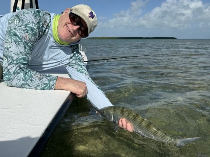 Angler with bonefish