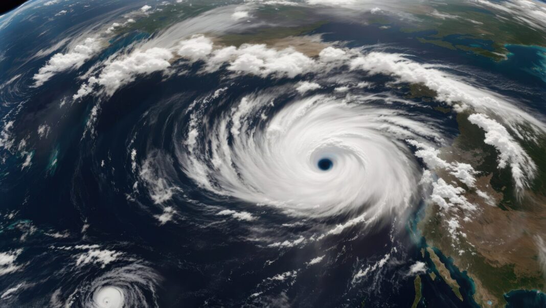 "Cosmic Tempest: Hurricane Majesty from Space's Eye"