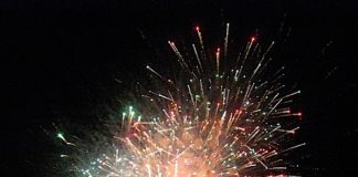 Fireworks in the night sky - Florida Keys
