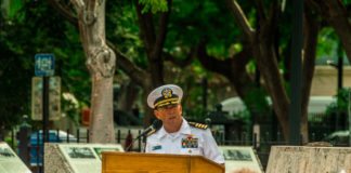#NeverForget: Mallory Square honors 9/11 tragedy - A group of people in a park - Tree