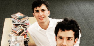 #News: Two MHS seniors named National Merit semifinalists - A man and a woman smiling for the camera - Product