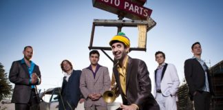 #Music: Flow Tribe moves feet - Ben Frost et al. posing for the camera - Rock 'N' Bowl