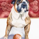 #Arts: ‘Dog Tired’ but driven - A brown and white dog - Toy Bulldog