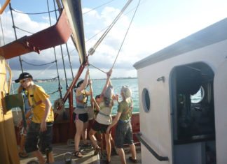 Ship, Shipmate, Self: The sponsored abroad experience of an aspiring scientist, Mandy Camp - A group of people standing on a boat - Water
