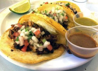 New Mexican restaurant opens – El Molcajete serves authentic food - A plate of food on a table - Korean taco
