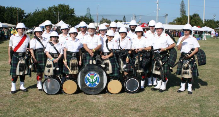 What is Haggis Hurling? Annual Celtic Festival entertains Jan. 9-10 - A group of people posing for the camera - Marching percussion