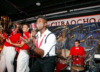 Catch Patrick & The Swayzees before they catch Stardom Catch Patrick & The Swayzees before they catch Stardom - A group of people standing in front of a crowd posing for the camera - Shake 108