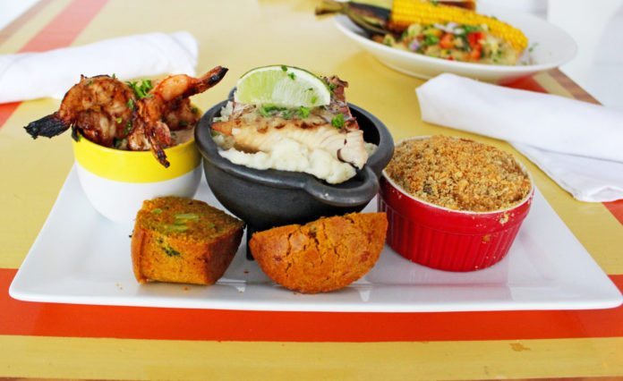 Cincinnati meets Key West, falls In love - A plate of food on a table - Vegetarian cuisine