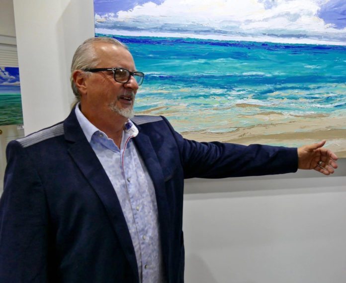 Pantaleo’s dream gallery showcases passion for local art movement - A man standing in front of water - Martin Truex Jr.