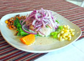 Inca’s is a Peruvian experience - A plate of food on a table - Incas Restaurant