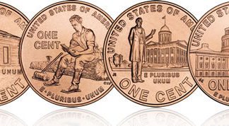 Going after the fourth penny - A close up of a logo - Lincoln cent