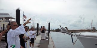 Blessing of the Key West Fleet - A group of people on a boat - Key West