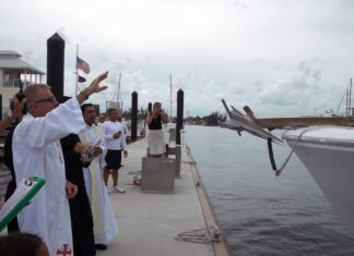 Blessing of the Key West Fleet - A group of people on a boat - Key West