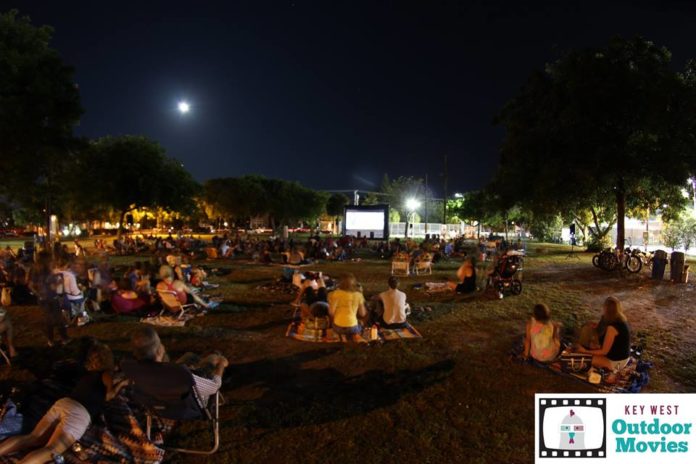 Key West Outdoor Movies: THIRD SEASON STARTS - A group of people at night - Tourism