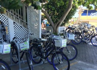 instabike: Bike share making it over the speed bumps - A bicycle parked on the side of a building - Road bicycle