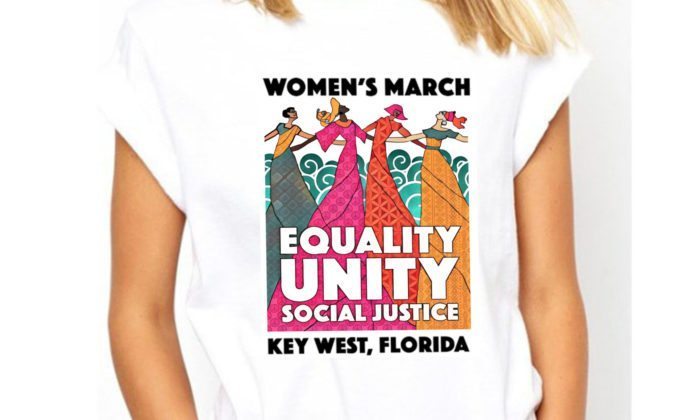 Women’s March on Duval - A person in a white shirt - T-shirt