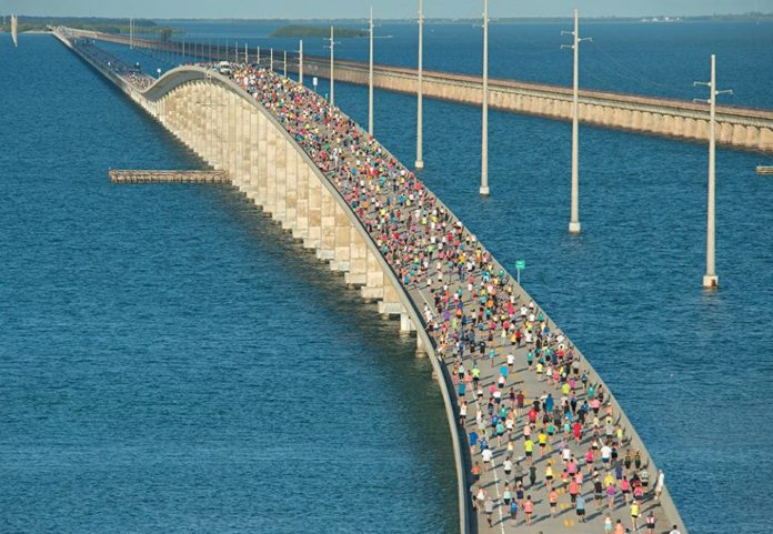 Local Runners: Read This. - A long bridge over a body of water - Key West