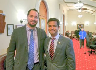 The Weekly Goes to Washington - Paul Landry, Carlos Curbelo are posing for a picture - Public Relations