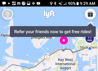 Lyft currently operating in Key West - A close up of text on a white background - Web page