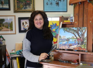 Artist in Marathon studio