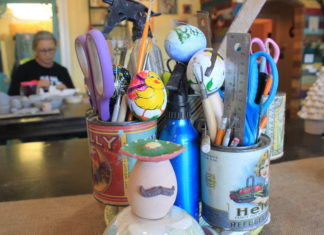 GOOD EGGS: Art Studio decorates the season - A group of items on a table - 