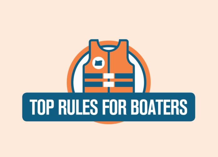 Top rules for boaters - A close up of a sign - Logo