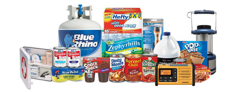 Hurricane  Home Supplies - A bottle of items in it - Hurricane preparedness
