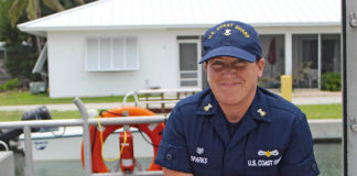 BMCM Timaree Sparks takes charge of Coast Guard Station Marathon - A man holding a glass of orange juice - U.S. Coast Guard Station Marathon