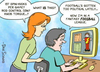 Top 10 Ways you know Fantasy Football is about to start - A close up of a logo - Fantasy football