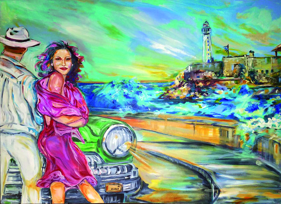 0906artistUKcuba Sharing the journey – Keys artist is ‘inspired daily to paint’ - A person standing next to a river - Painting