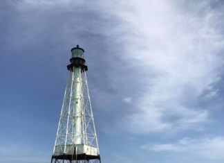 ALLIGATOR LIGHTHOUSE – Community treasure needs saving - A large ship in a body of water - Alligator Reef Light House