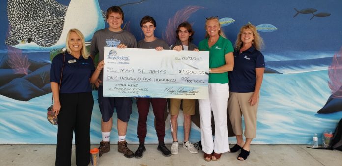 High school students learn financial literacy for prize money - Yuriy Kuzubov et al. posing for a photo - Florida Keys