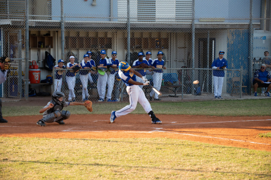 Marathon High baseball team begins season - A baseball player swinging a bat at a ball - Baseball