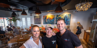 Two-day party features swimsuit fashion show and axe throwing - A group of people posing for the camera - Square Grouper Bar and Grill