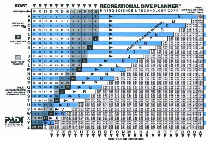 Learning to Dive Part I - A screenshot of a cell phone - Recreational Dive Planner