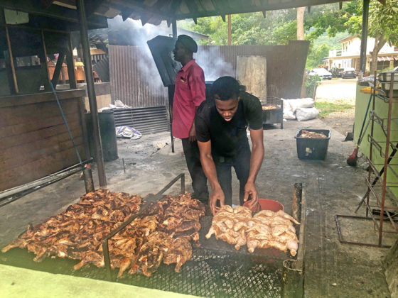Jamaica in 24 Hours: An island adventure in a day - A man that is cooking some food - Churrasco