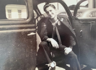 Marr accomplished the American dream - A vintage photo of a man and a woman sitting in a car - Car