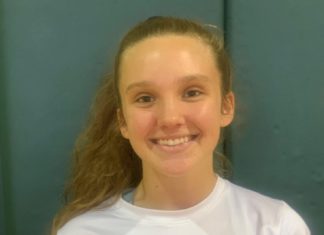 Coral Shores’ Male and Female Athlete of the Week — Aug. 29 - A woman in a white shirt and smiling at the camera - Ear