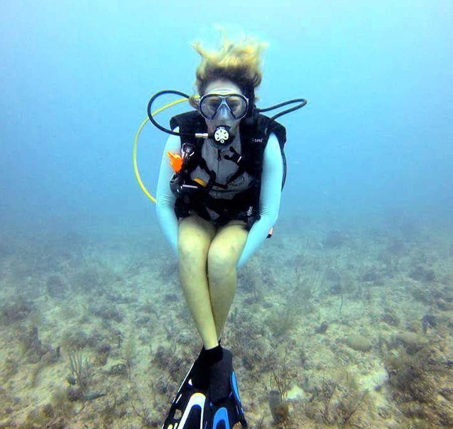 Woman Scuba diving